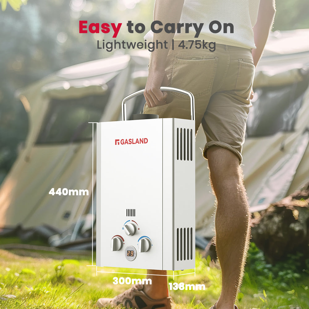 GASLAND GASLAND 8L Tankless Propane Water Heater with Pump & Rain Cap
