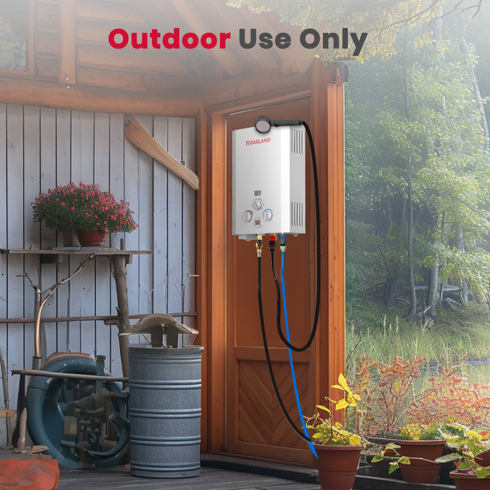 GASLAND GASLAND 8L Tankless Propane Water Heater with Pump & Rain Cap