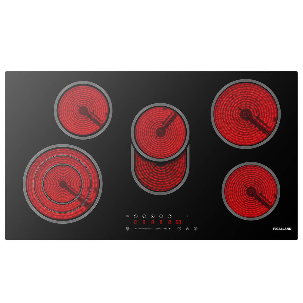 GASLAND GASLAND 90cm 5 Burner Ceramic Electric Cooktop - Triple Ring 8500W Sensor Touch Control