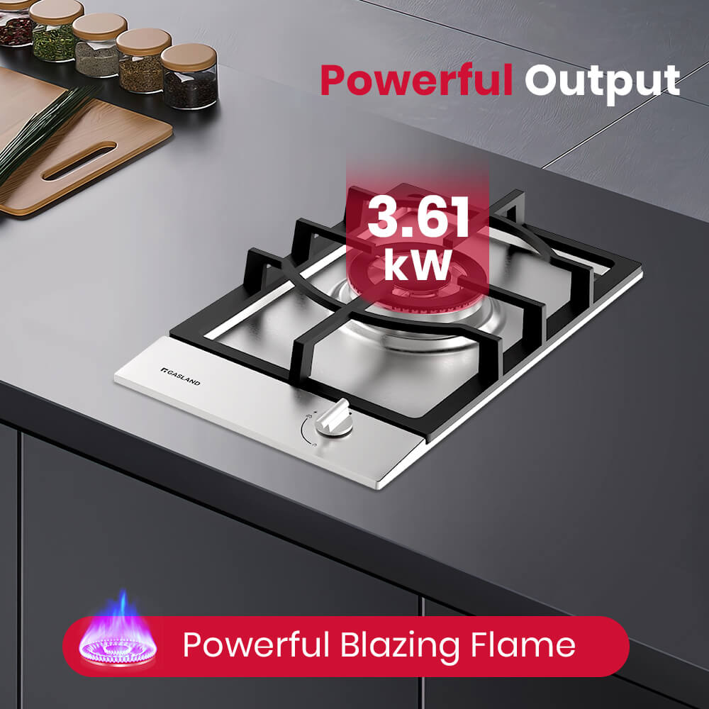 GASLAND GASLAND 30cm Stainless Steel Single Burner Gas Cooktop With Griddle