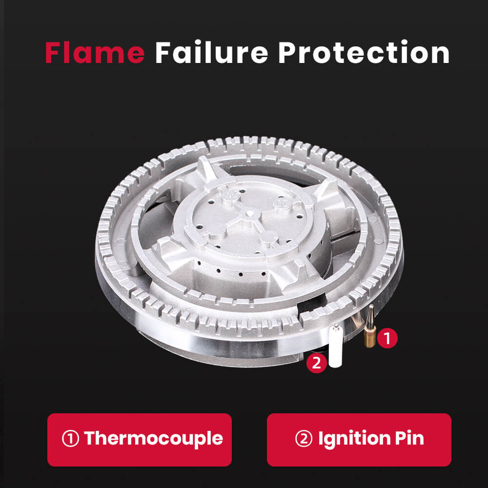 GASLAND GASLAND 30cm 2 Burner Stainless Steel Gas Cooktop