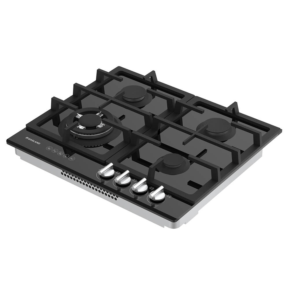 GASLAND GASLAND 60cm 4 Burner Black Tempered Glass Tri-ring Gas Cooktop