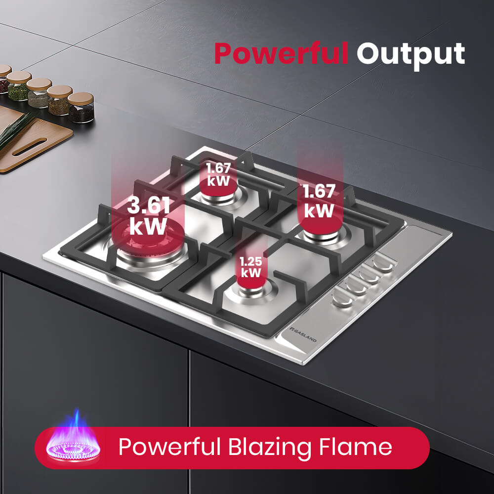 GASLAND GASLAND 60cm 4 Burner Stainless Steel Tri-ring Gas Cooktop