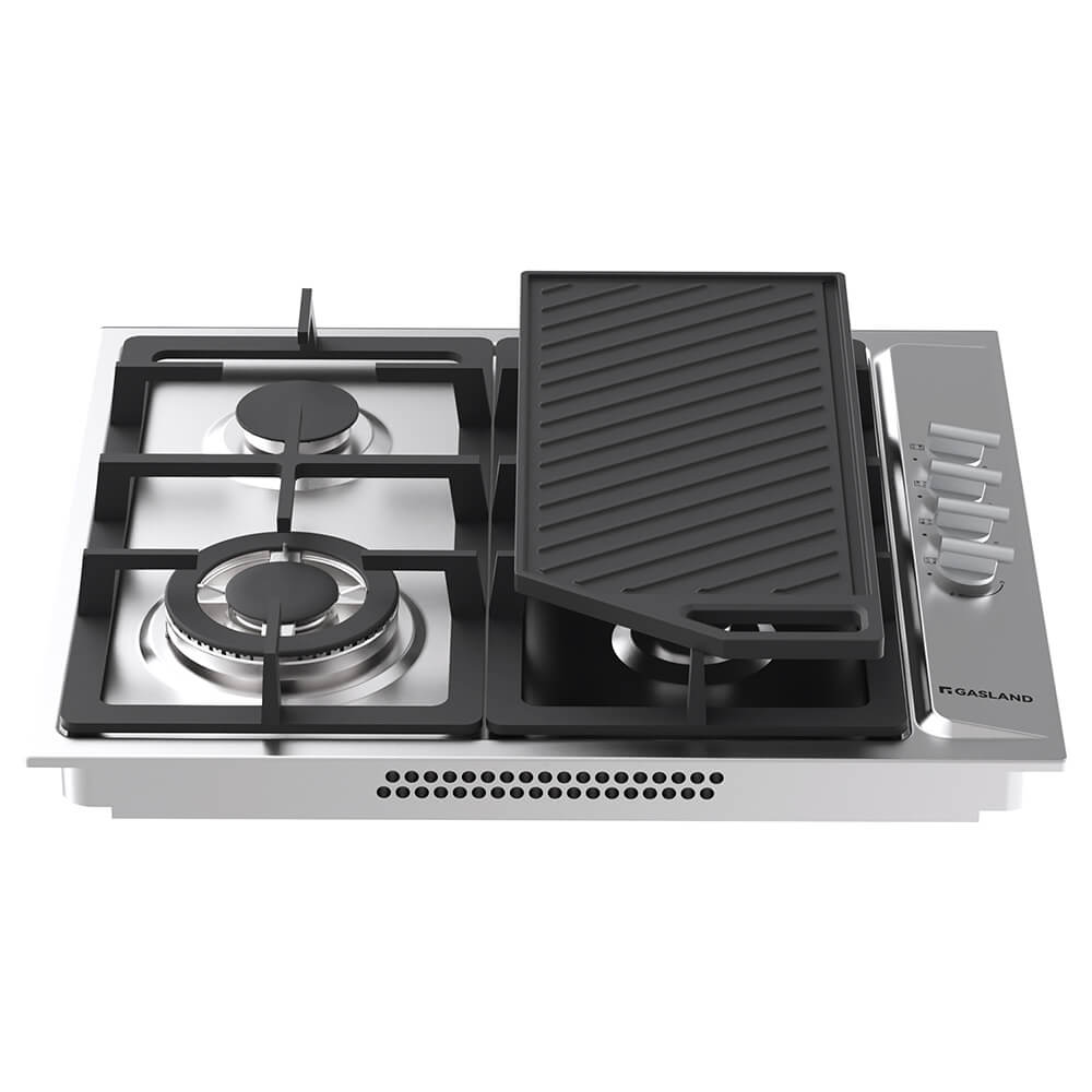 GASLAND GASLAND 60cm 4 Burner Stainless Steel Gas Cooktop With Griddle