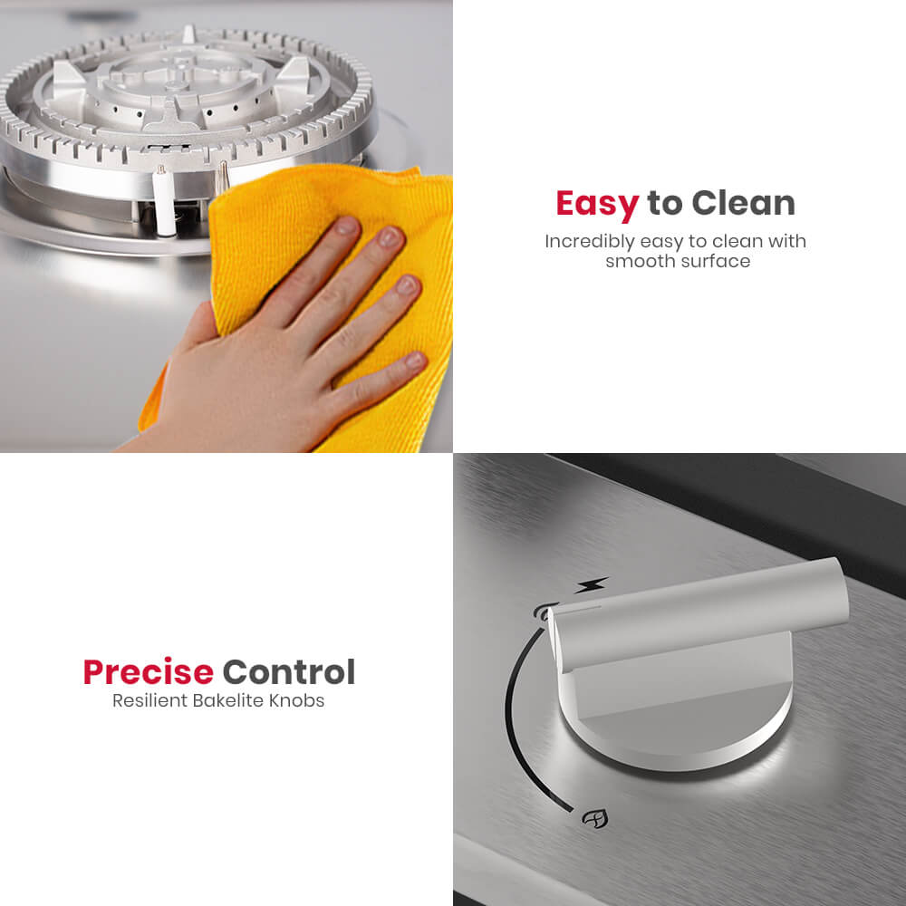 GASLAND GASLAND 90cm 5 Burner Stainless Steel Tri-ring Gas Cooktop