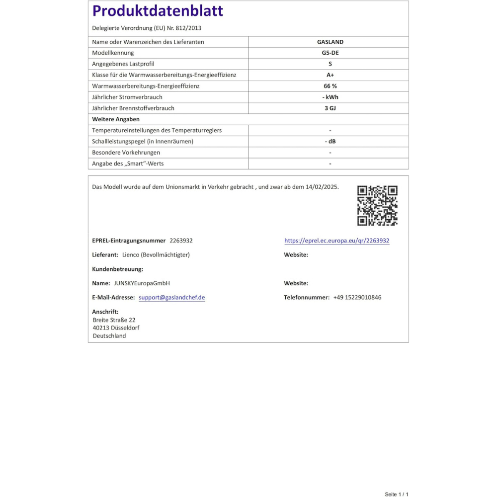 Premium 5L Propangas-Durchlauferhitzer – 50 mbar