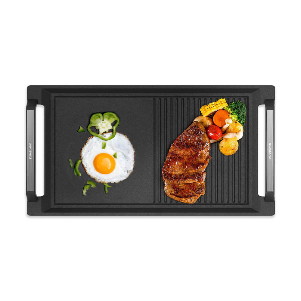 GASLAND GASLAND Rectangular 2-in-1 Cast Iron Grill/Griddle Pan for Induction Cooktop