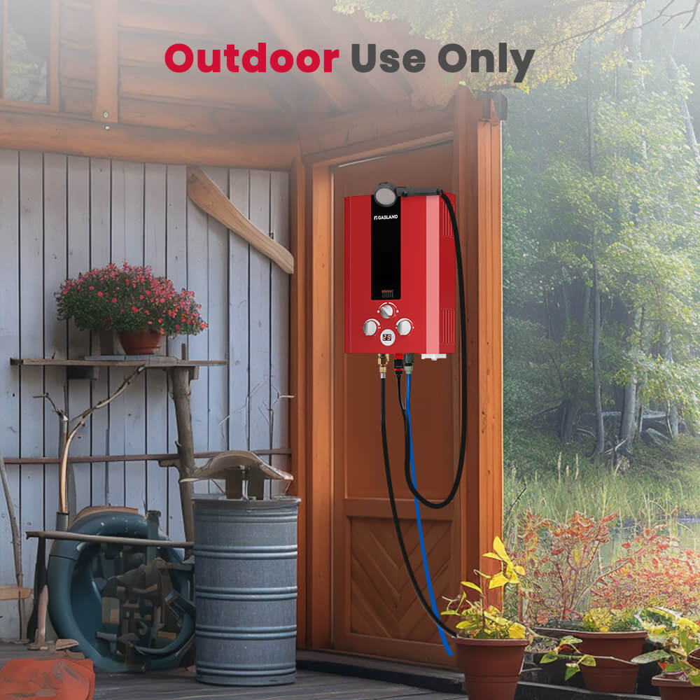 GASLAND GASLAND Tankless Propane Water Heater - 1.58GPM 8L Red