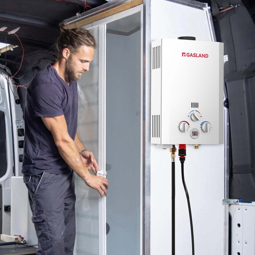 GASLAND GASLAND 8L Tankless Propane Water Heater with Pump & Rain Cap