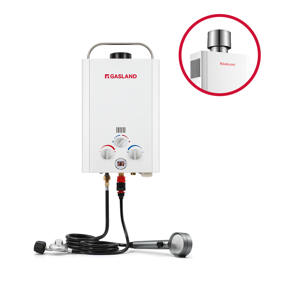 GASLAND Gas Propane Water Heater With Rain Cap - White