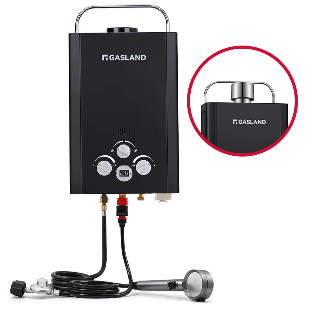 GASLAND GASLAND Gas Propane Water Heater With Rain Cap - Black