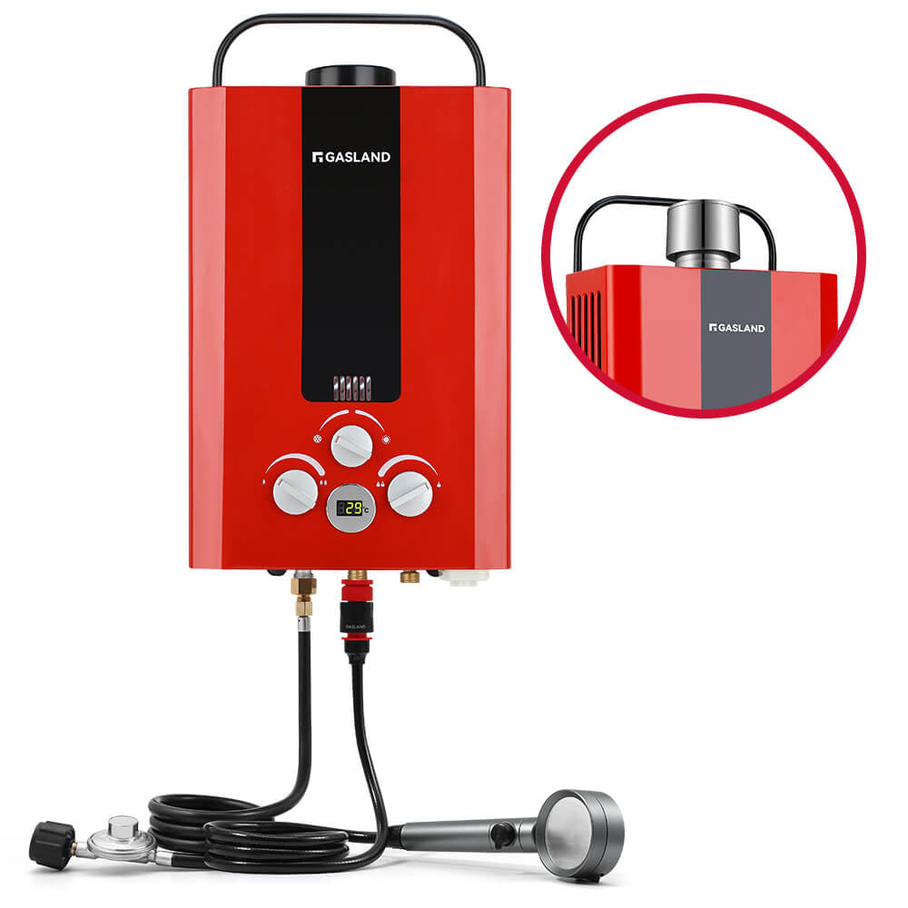 GASLAND GASLAND Gas Propane Water Heater With Rain Cap - Red