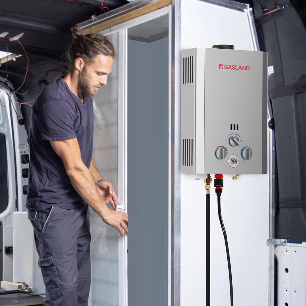 GASLAND GASLAND Tankless Propane Water Heater - 1.58GPM 8L Silver