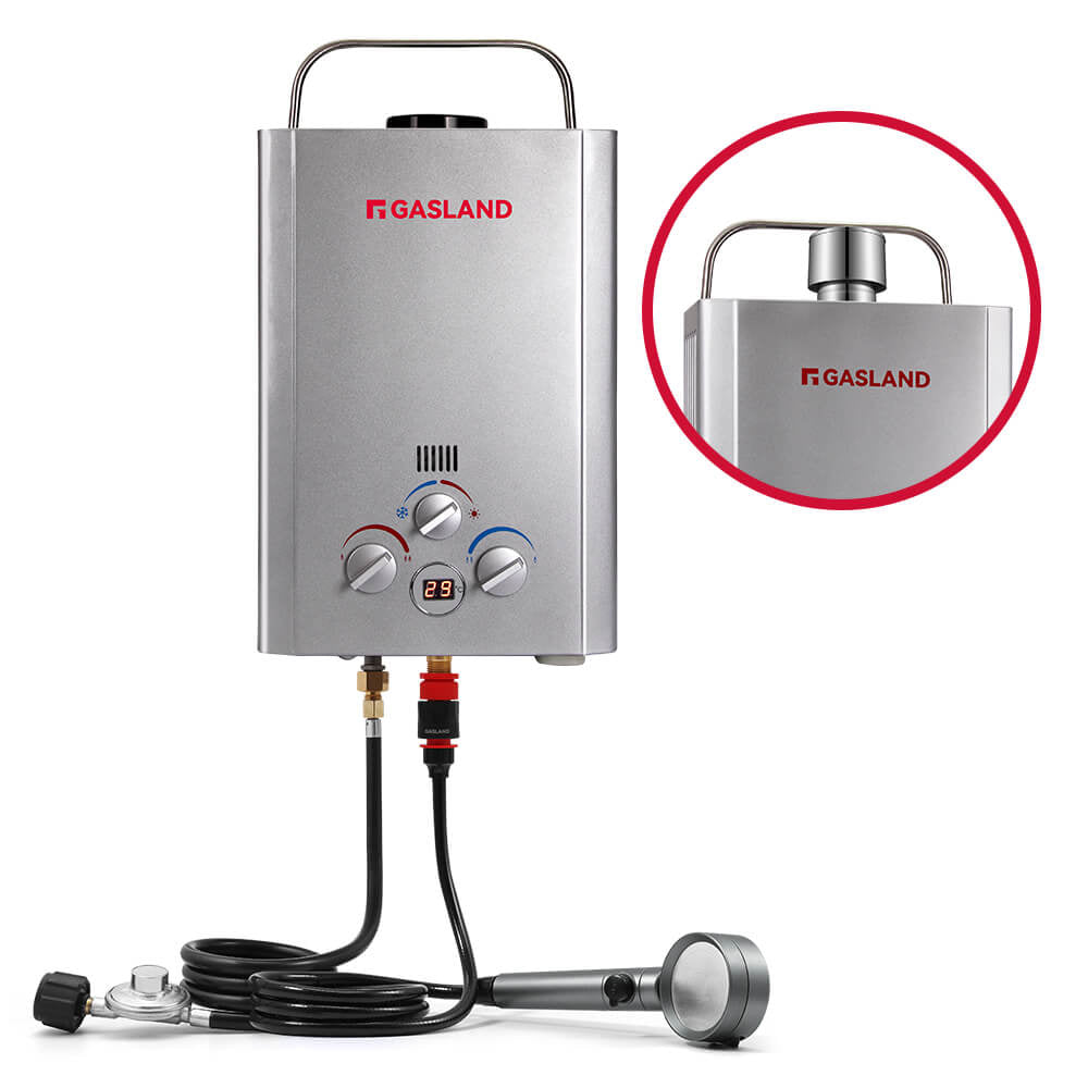 GASLAND GASLAND Gas Propane Water Heater With Rain Cap - Silver