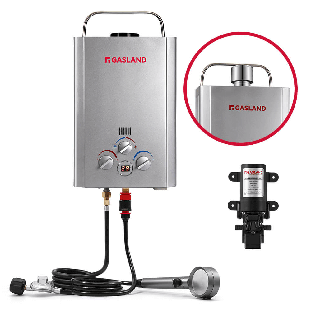 GASLAND GASLAND 8L Tankless Propane Water Heater with Pump & Rain Cap