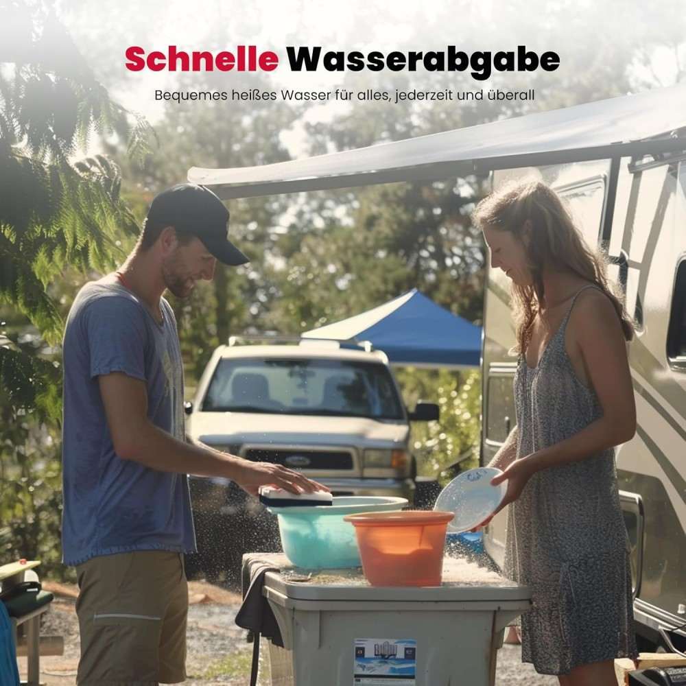 GASLAND 16L Tankless Gas Durchlauferhitzer - 50mbar