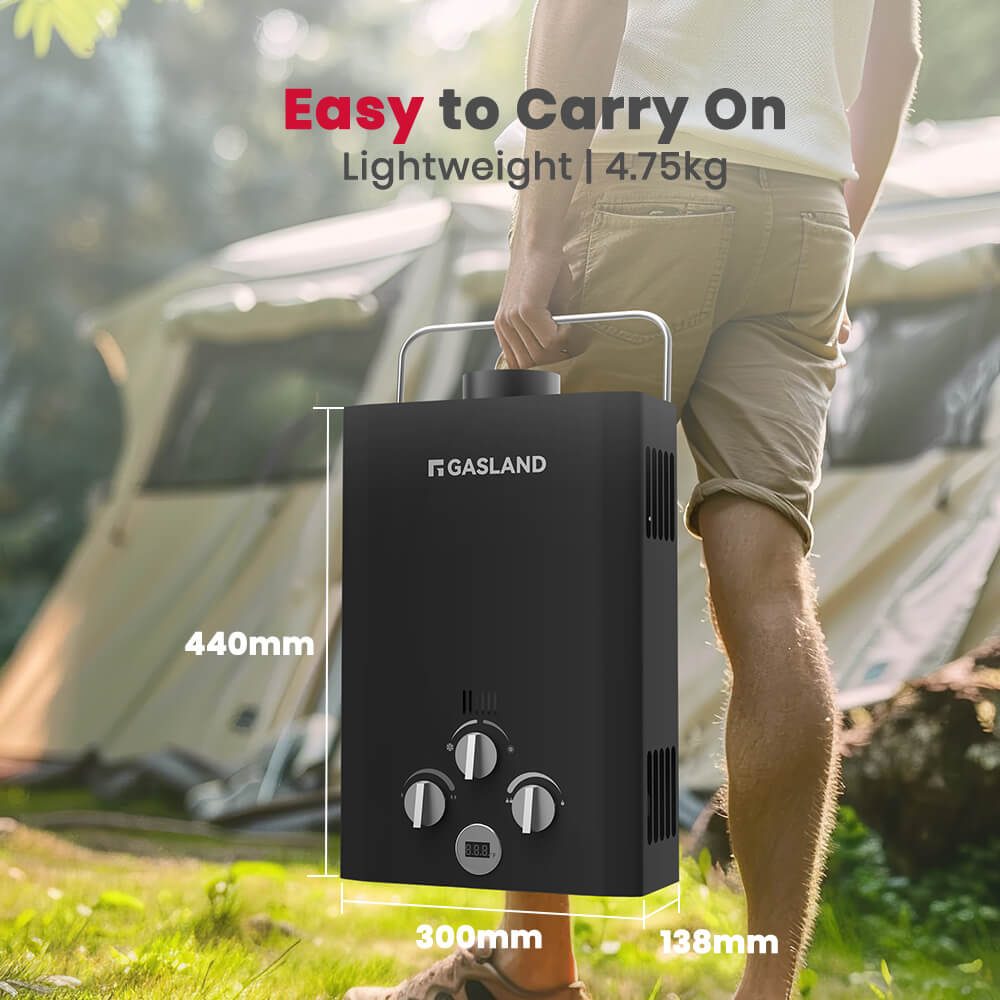 GASLAND GASLAND Tankless Propane Water Heater - 1.58GPM 8L Black