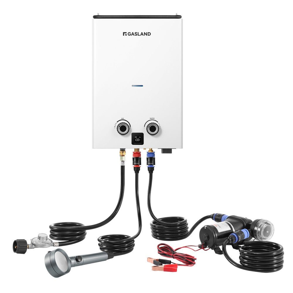 GASLAND GoShower 10Pro Outdoor Propane Tankless Water Heater With Pump Kit - 2.64GPM 10L 68,000 BTU