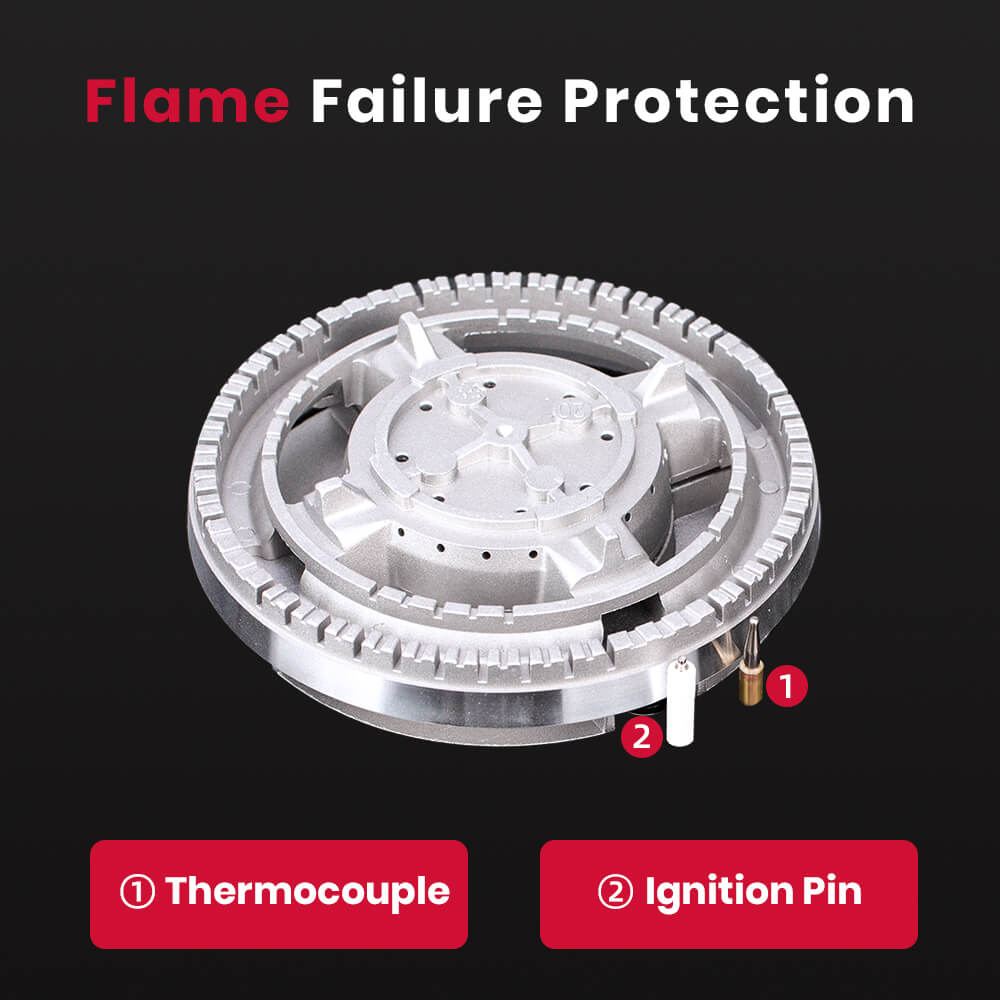 GASLAND GASLAND 30cm Single Burner Stainless Steel Tri-ring Gas Cooktop