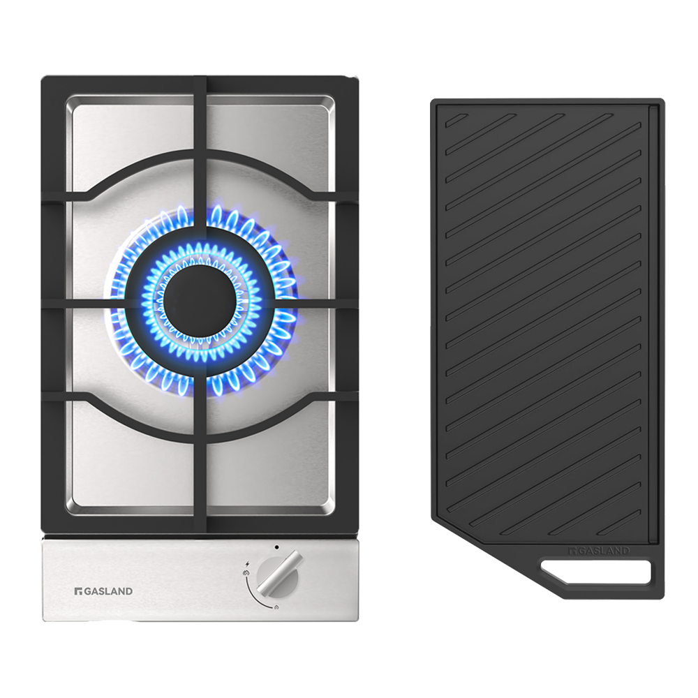 GASLAND GASLAND 30cm Stainless Steel Single Burner Gas Cooktop With Griddle