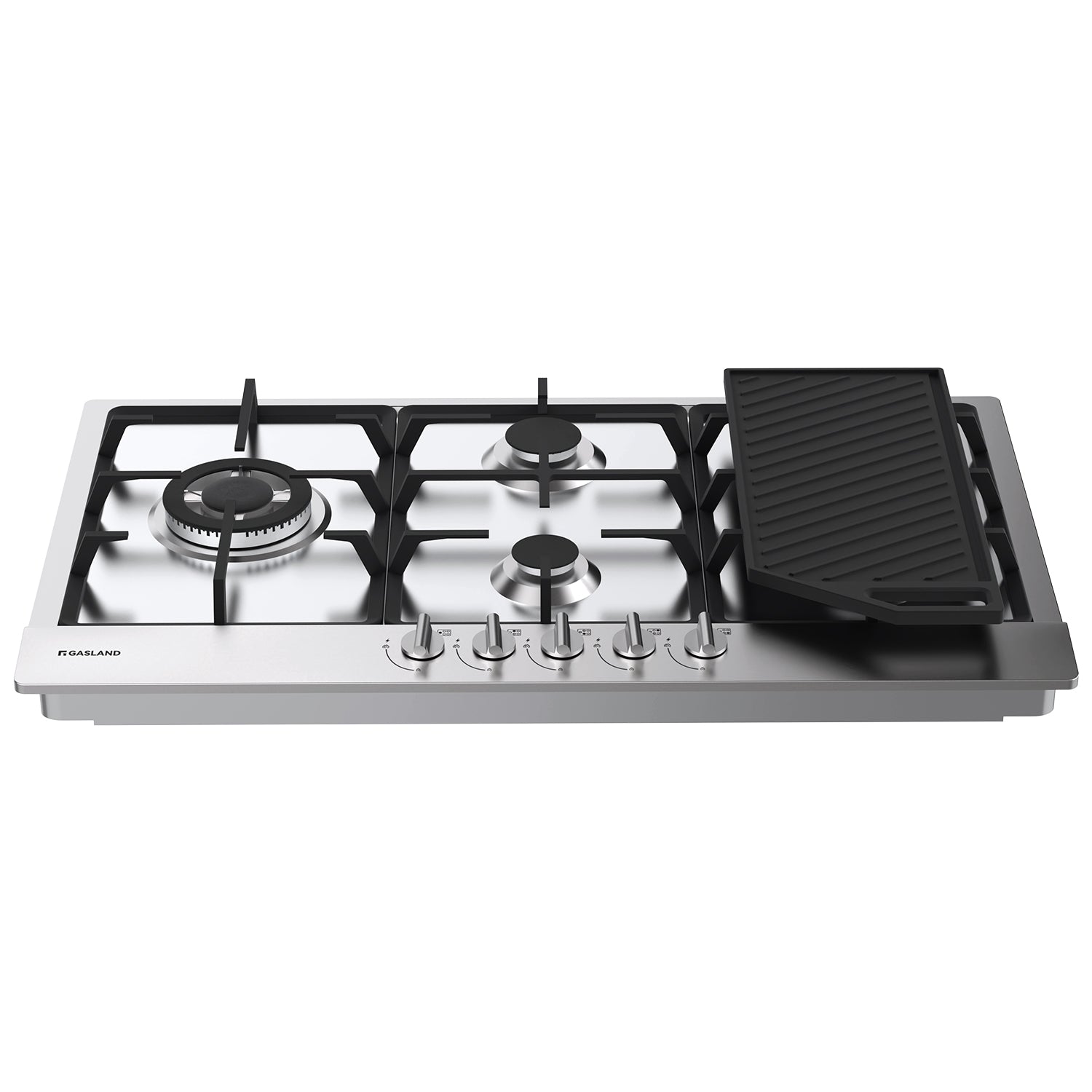 GASLAND GASLAND 90cm 5 Burner Stainless Steel Side Tri-ring Gas Cooktop With Griddle
