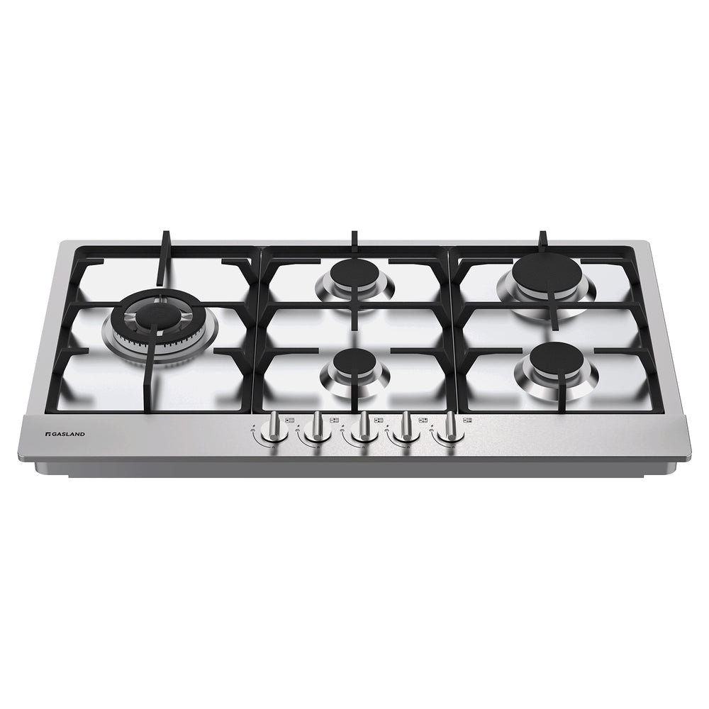 GASLAND GASLAND 90cm 5 Burner Stainless Steel Side Tri-ring Gas Cooktop With Griddle