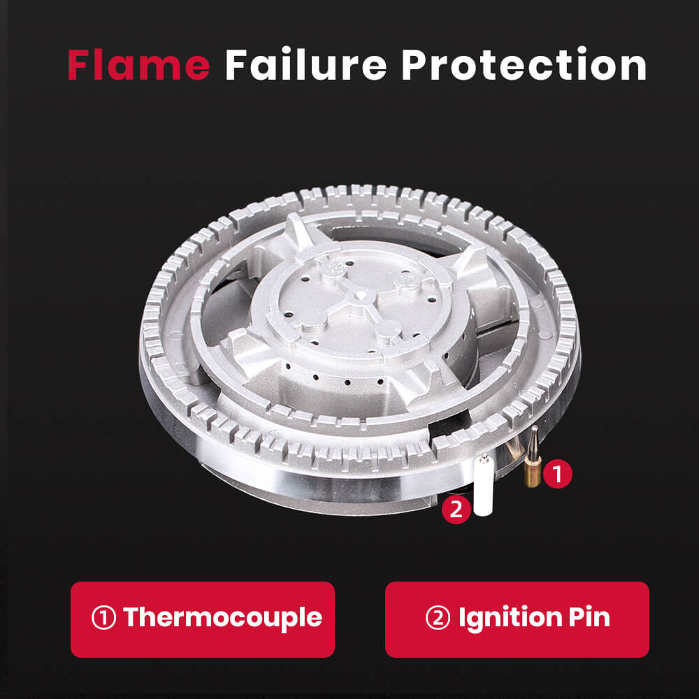 GASLAND GASLAND 60cm 4 Burner Stainless Steel Tri-ring Gas Cooktop