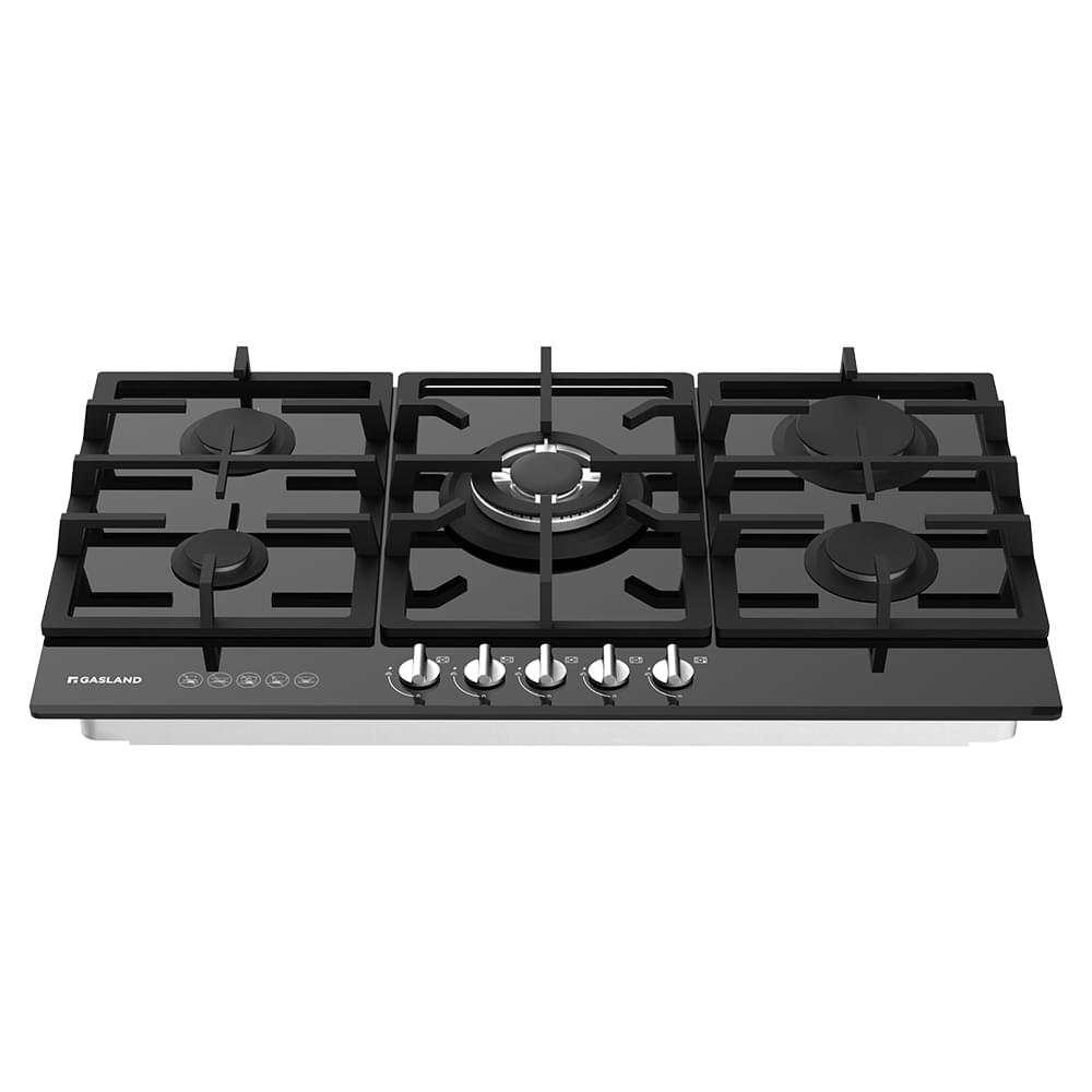 GASLAND 90CM 5 Burner Black Tempered Glass Tri-ring Gas Cooktop-GH90BFN-GASLAND Chef