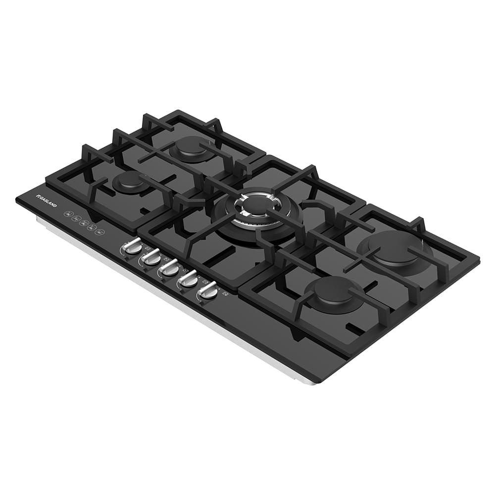 GASLAND 90CM 5 Burner Black Tempered Glass Tri-ring Gas Cooktop-GH90BFN-GASLAND Chef