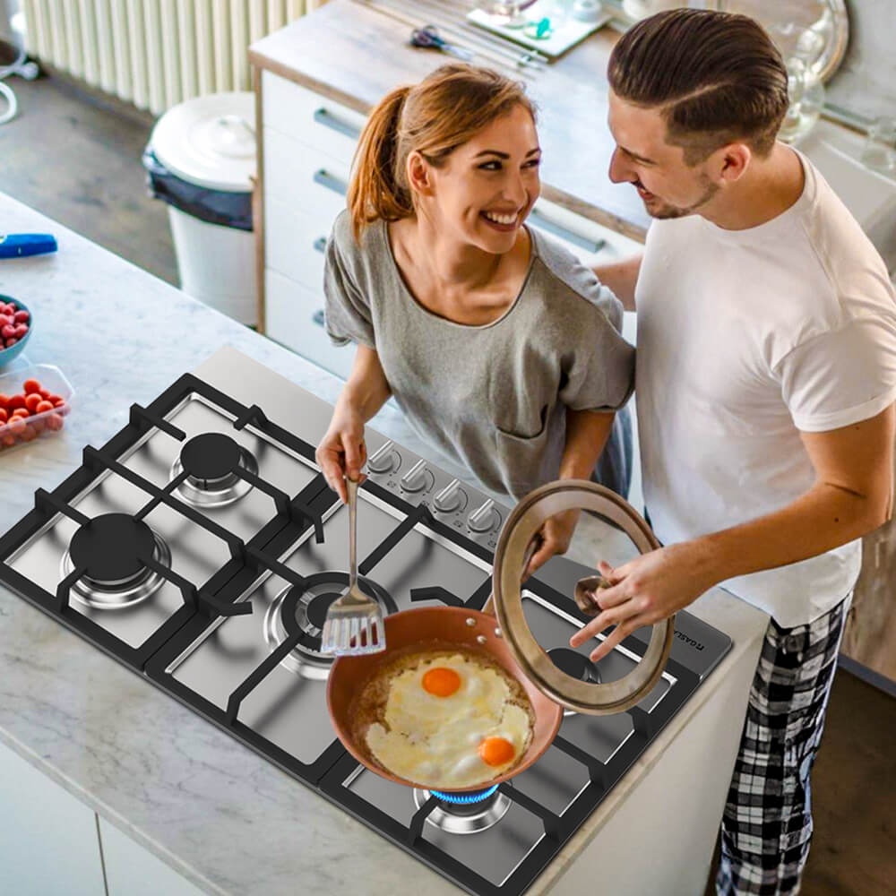 GASLAND GASLAND 90cm 5 Burner Stainless Steel Tri-ring Gas Cooktop