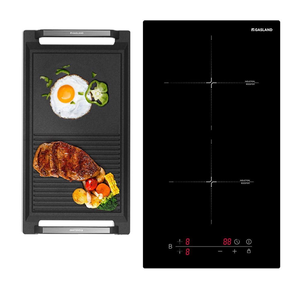 GASLAND GASLAND 30cm 2 Burner Touch Control Induction Cooktop with Griddle