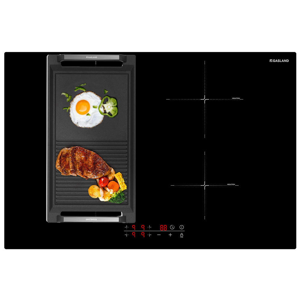 GASLAND GASLAND 77cm 4 Burner Touch Control Induction Cooktop with Griddle