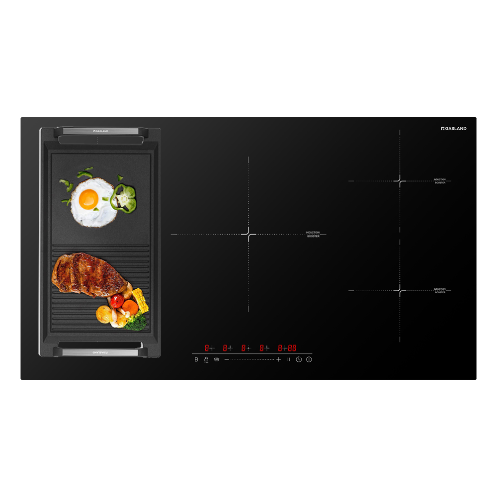 GASLAND GASLAND 90cm 5 Burner Slider Touch Control Electric Induction Cooktop with Griddle