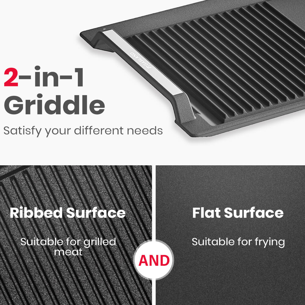 GASLAND GASLAND 77cm 4 Burner Bridge Element Induction Cooktop with Griddle