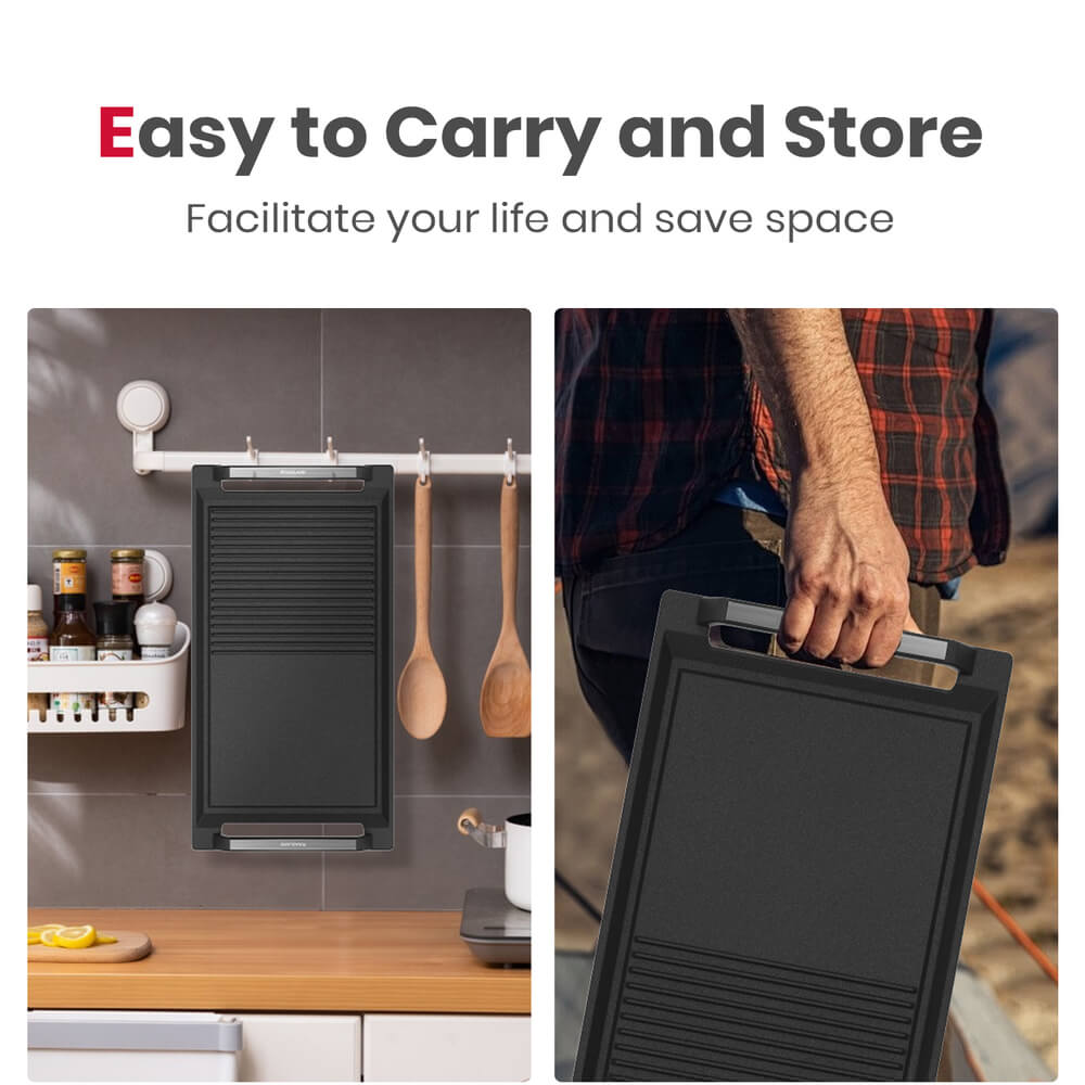 GASLAND GASLAND 77cm 4 Burner Bridge Element Induction Cooktop with Griddle