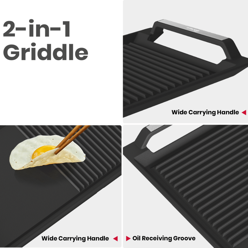 GASLAND GASLAND 77cm 4 Burner Bridge Element Induction Cooktop with Griddle