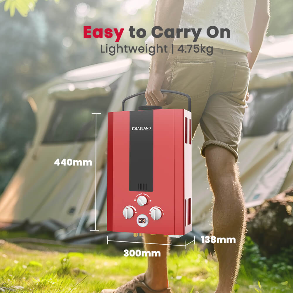 GASLAND GASLAND Tankless Propane Water Heater - 1.58GPM 8L Red
